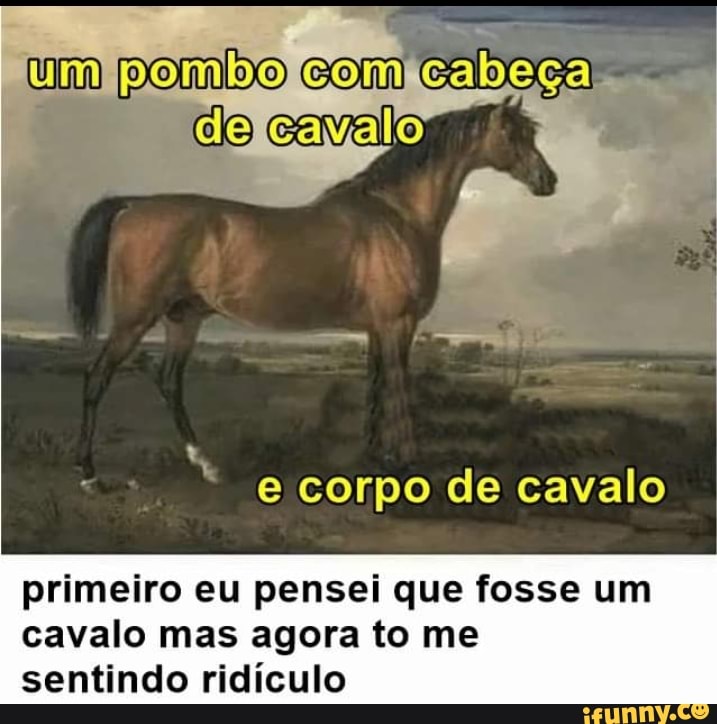 Memes da Vida (Qmemesdavidaofe Minha cabeça o dia todo: Que isso meu filho  calma Ele goooosta CAVALO (Qmemesdavida.ofe - iFunny Brazil