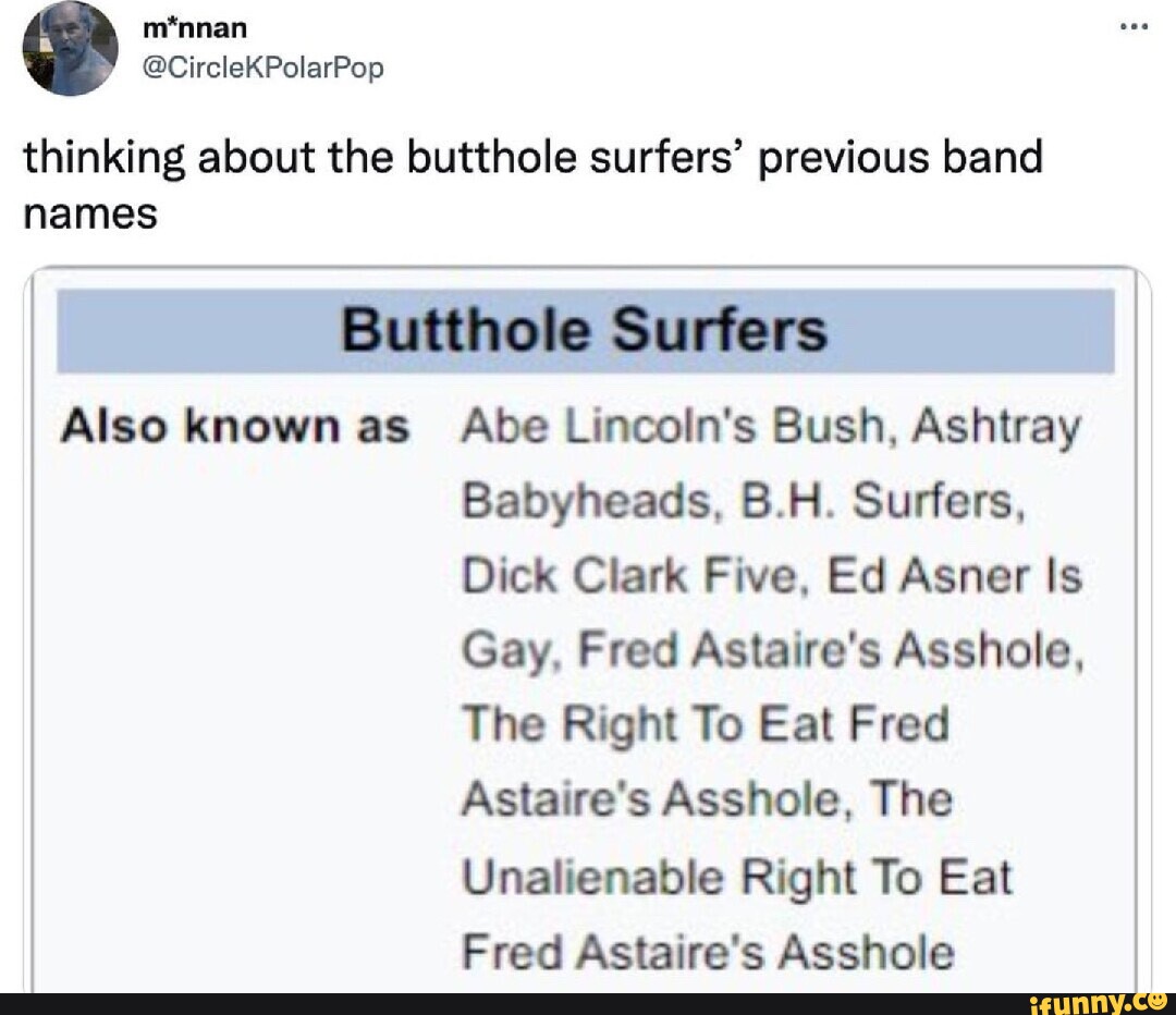 Funny Names For Butthole