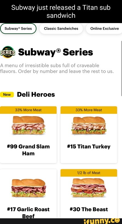 New Subway sandwich menu just as vile as the old one