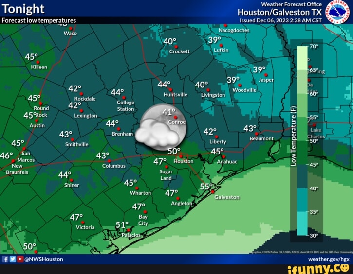 Weather Forecast Office Tonight TX Forecast low temperatures Issued Dec