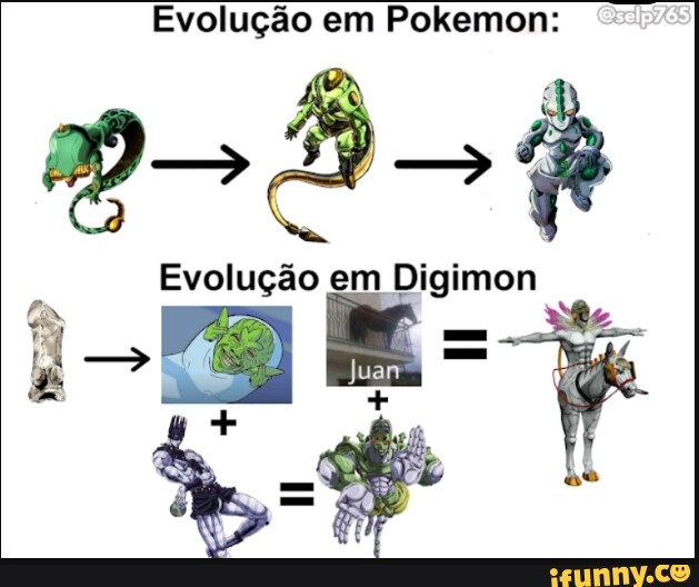 Evolução em Pokemon: Evolução em Digimon fi E - iFunny Brazil