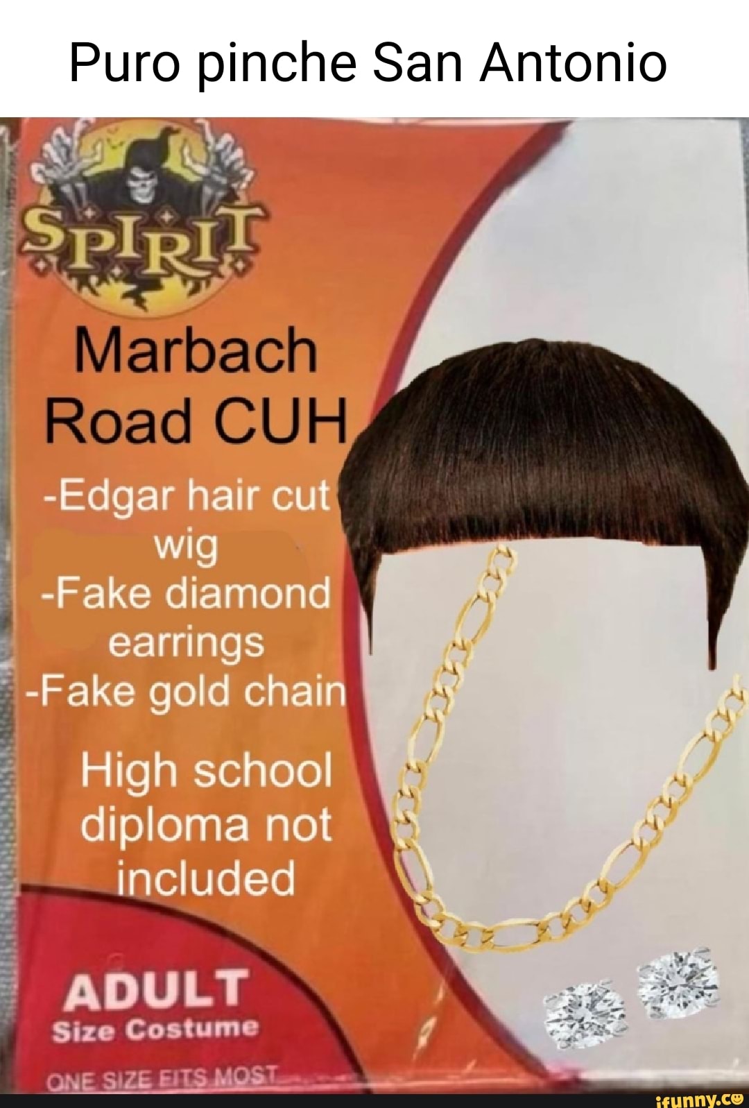 Puro pinche San Antonio Marbach Road CUH I Edgar hair cut wig