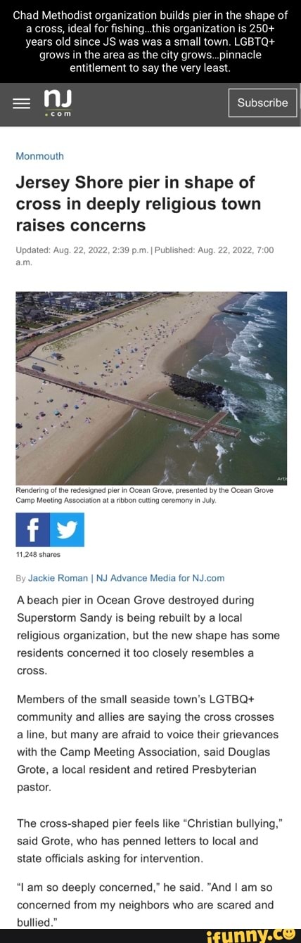 See the new cross-shaped pier at the Jersey Shore, New Jersey, pier