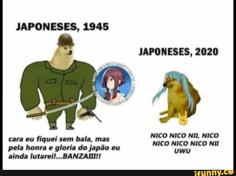 Demonios japoneses antes: feponeses alhoras - iFunny Brazil