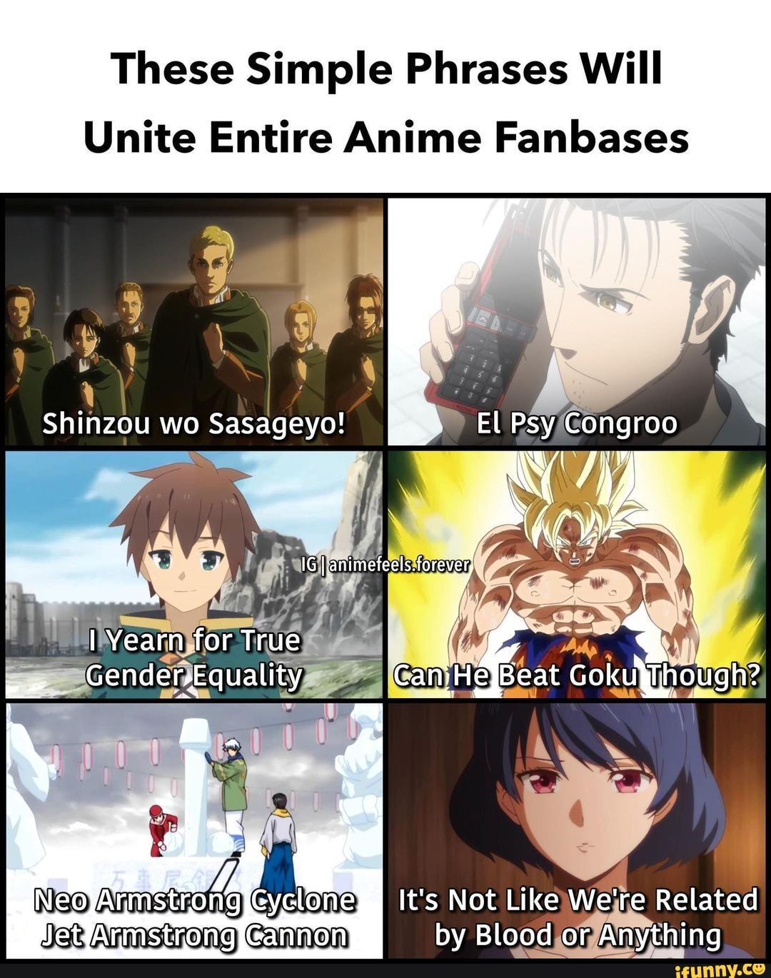 The most spoken phrase in anime stereotypes 