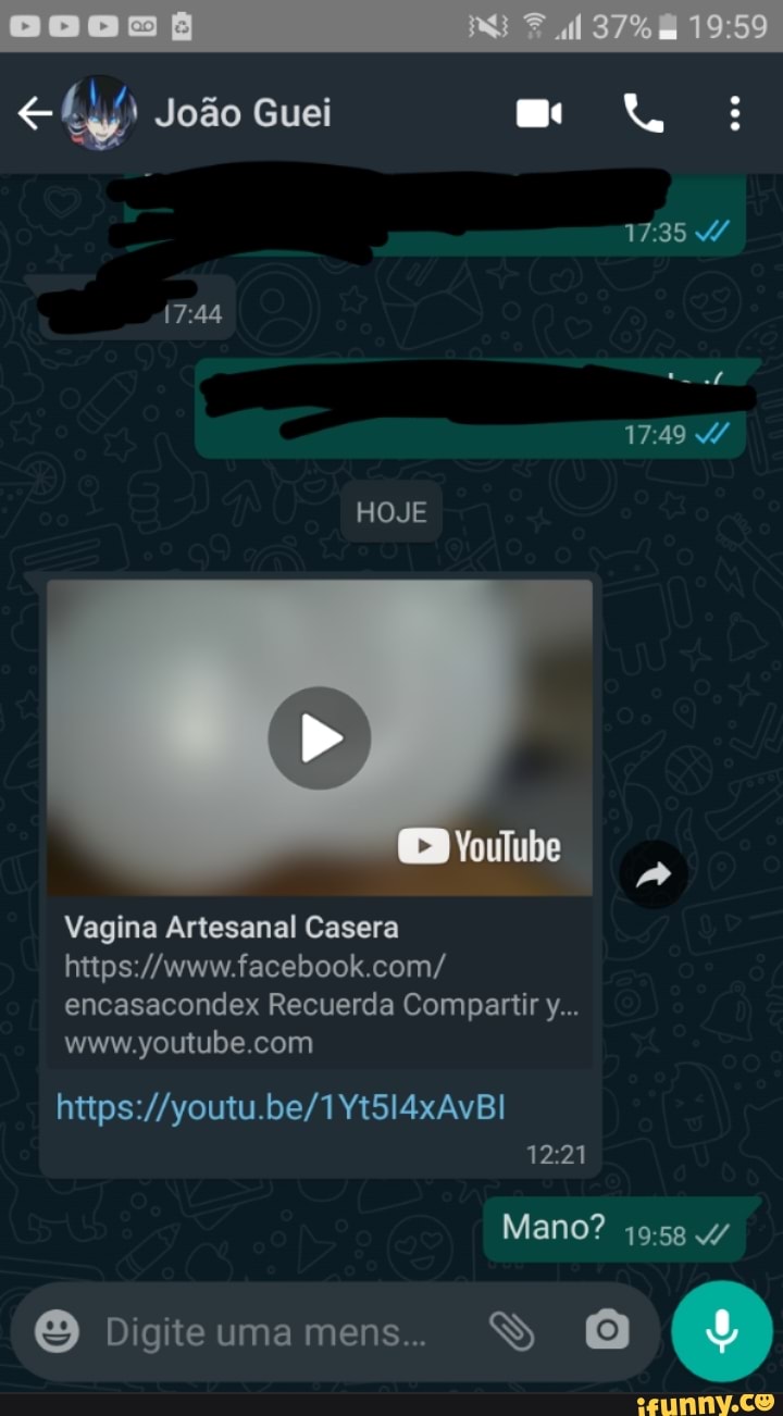 João Guei Do 17.49 HOJE ube Vagina Artesanal Casera encasacondex Recuerda  Compartir y... ViS14xAvBI Mano? Dote uma mens - iFunny Brazil