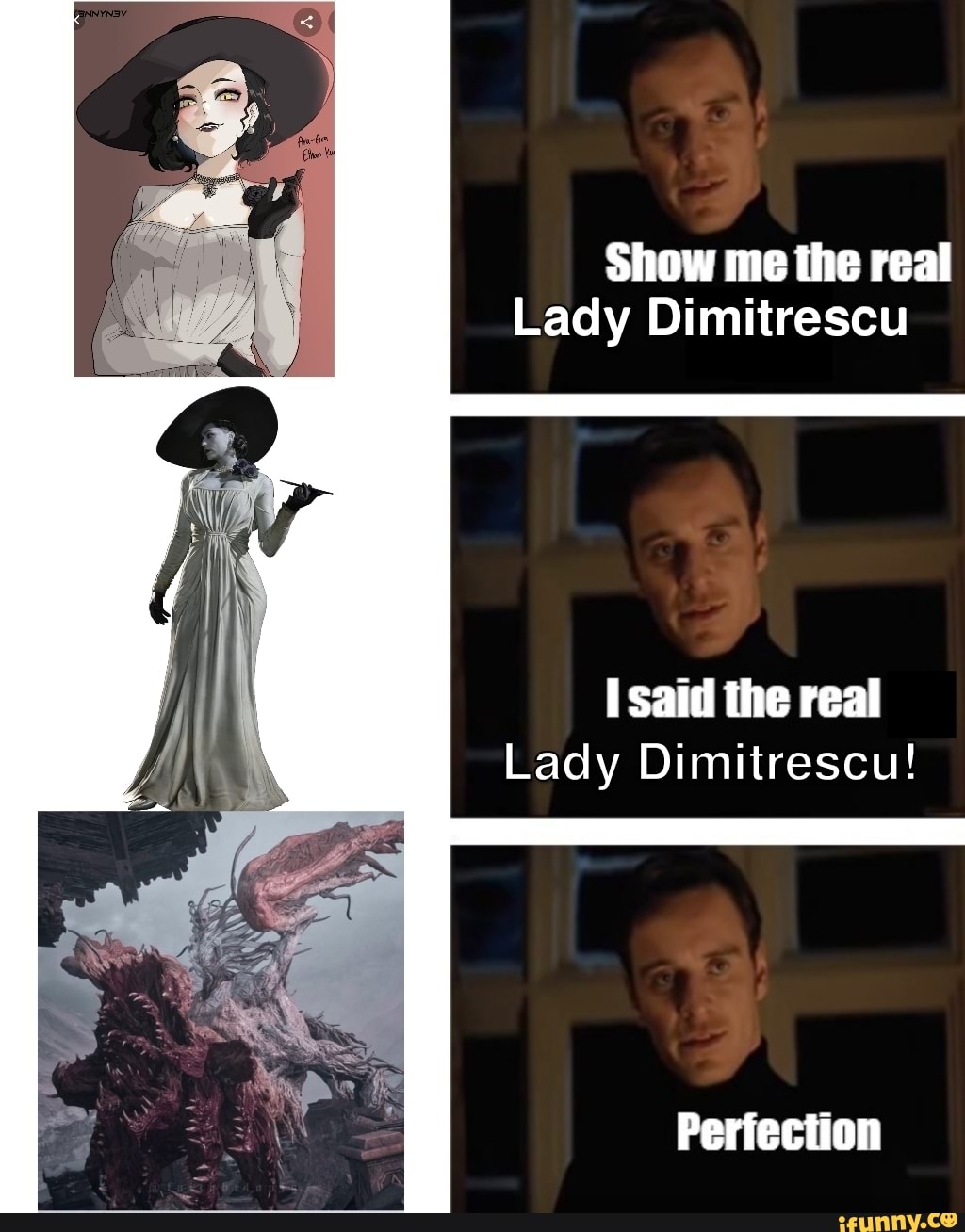 Show me the real Lady Dimitrescu said the real Lady Dimitrescu! Perfection  - iFunny Brazil