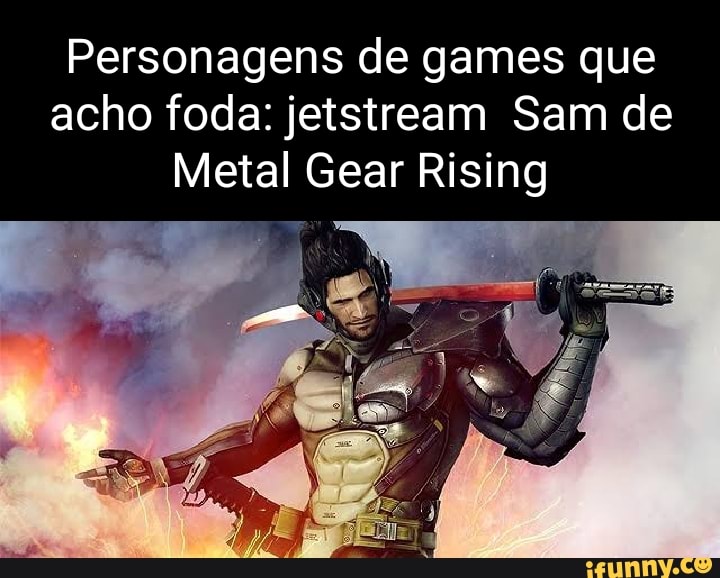 Personagens de games que acho foda : Raiden e Blade Wolf de Metal Gear  Risin PRa - iFunny Brazil