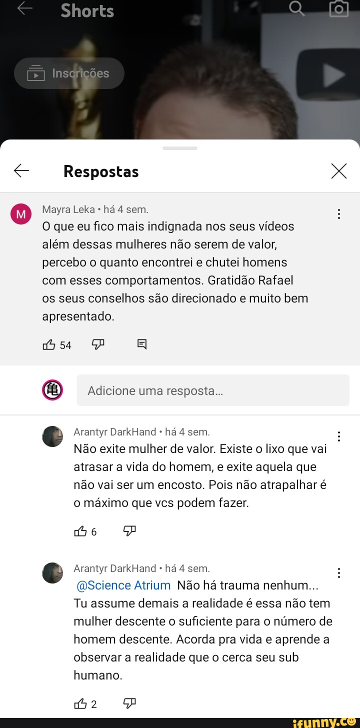 Respostas XXX Shorts Insoricões Mayra Leka há 4 sem. O que eu fico mais  indignada nos