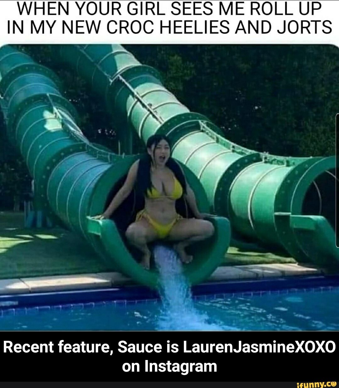 WHEN YOUR GIRL SEES ME ROLL UP IN MY NEW CROC HEELIES AND JORTS Recent  feature, Sauce is LaurenJasmineXOXO on Instagram - Recent feature, Sauce is  LaurenJasmineXOXO on Instagram - iFunny Brazil