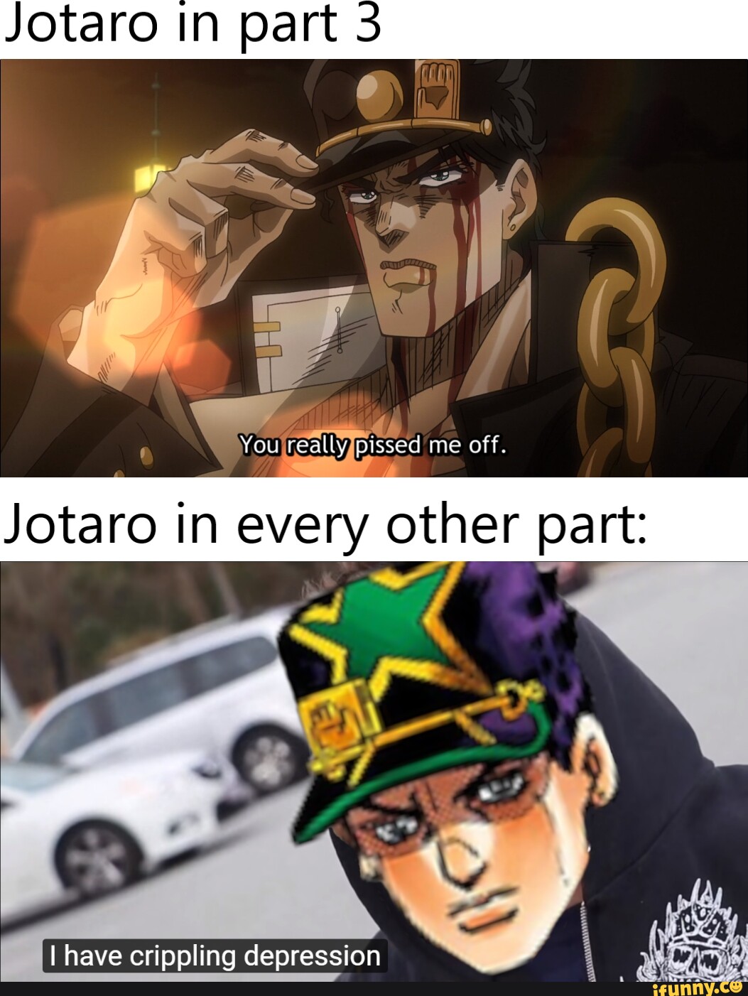 I, JOTARO PERSONALLY BEAT YOU TO DEATH! - iFunny Brazil