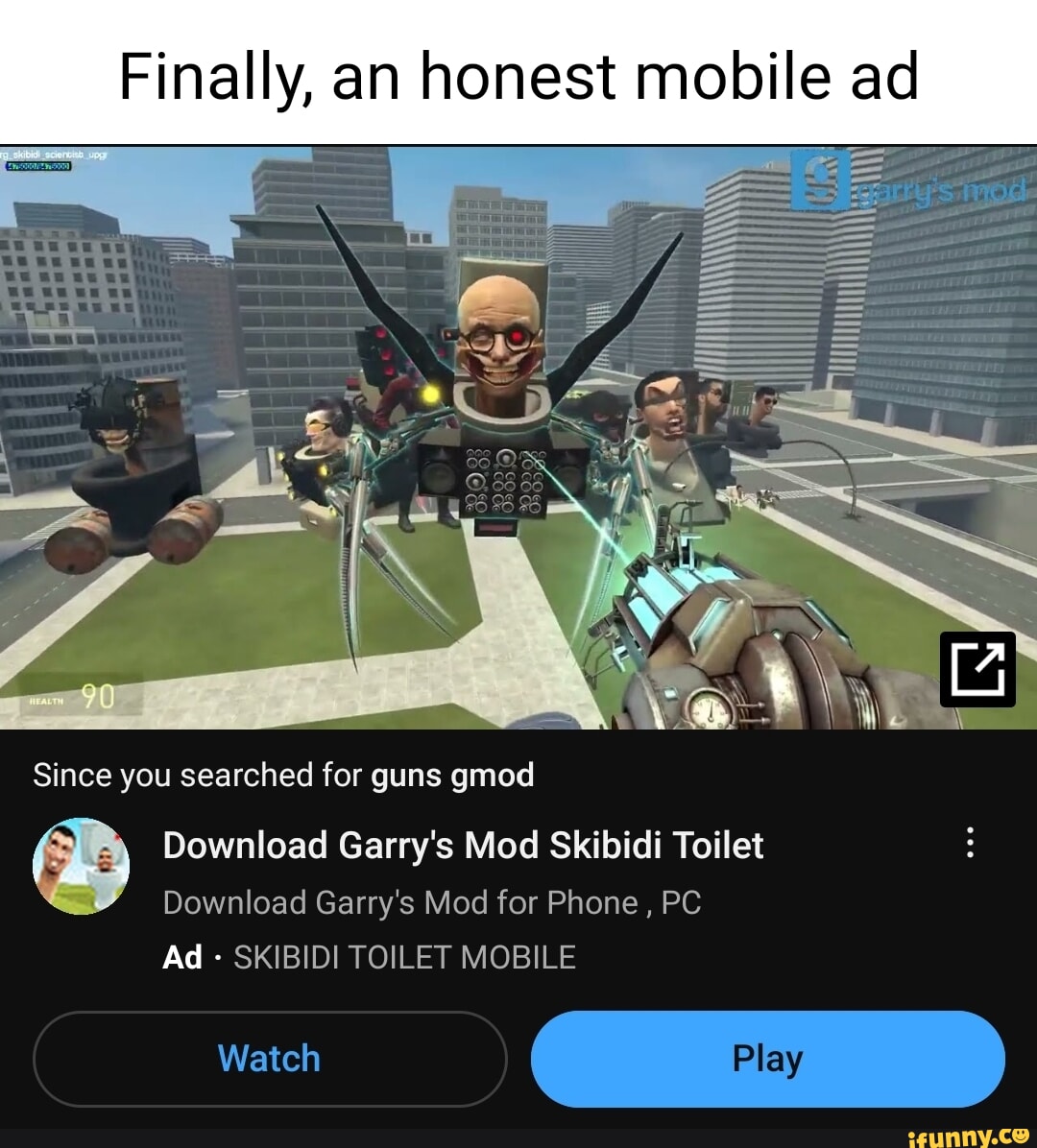 Garry's Mod on mobile phone in the Google Play Store 