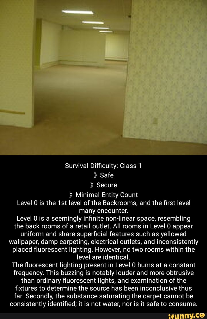 Backrooms levels based off survivability : r/backrooms