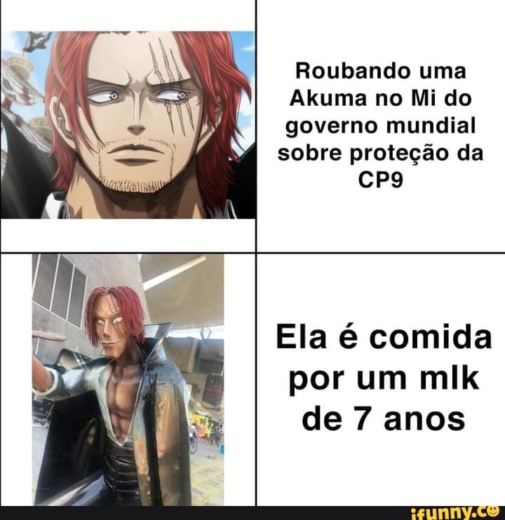 Shanks lembra de quando roubou a fruta atual de Luffy do governo mundi