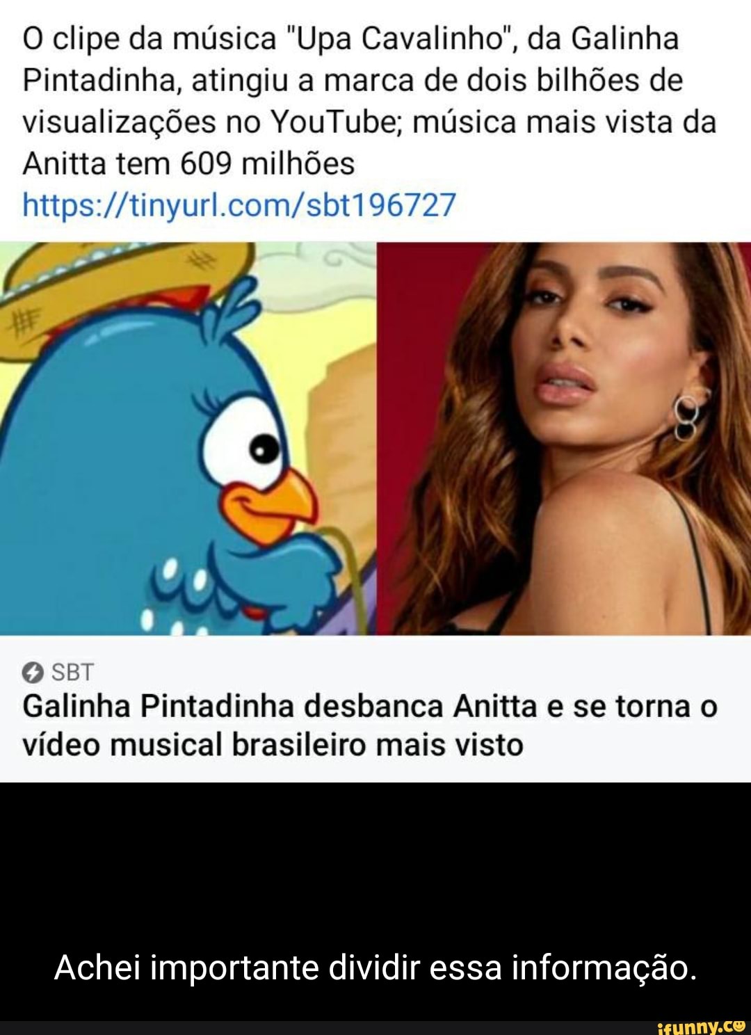 Canal mais visto do  Brasil, Galinha Pintadinha 'não discrimina  mídia