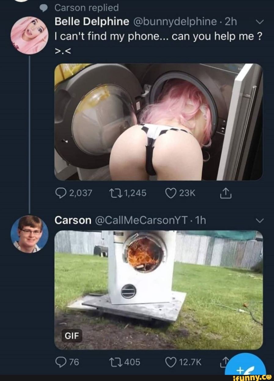 Q Carson replied Belle Delphine @bunnydelphine-2h v - iFunny Brazil