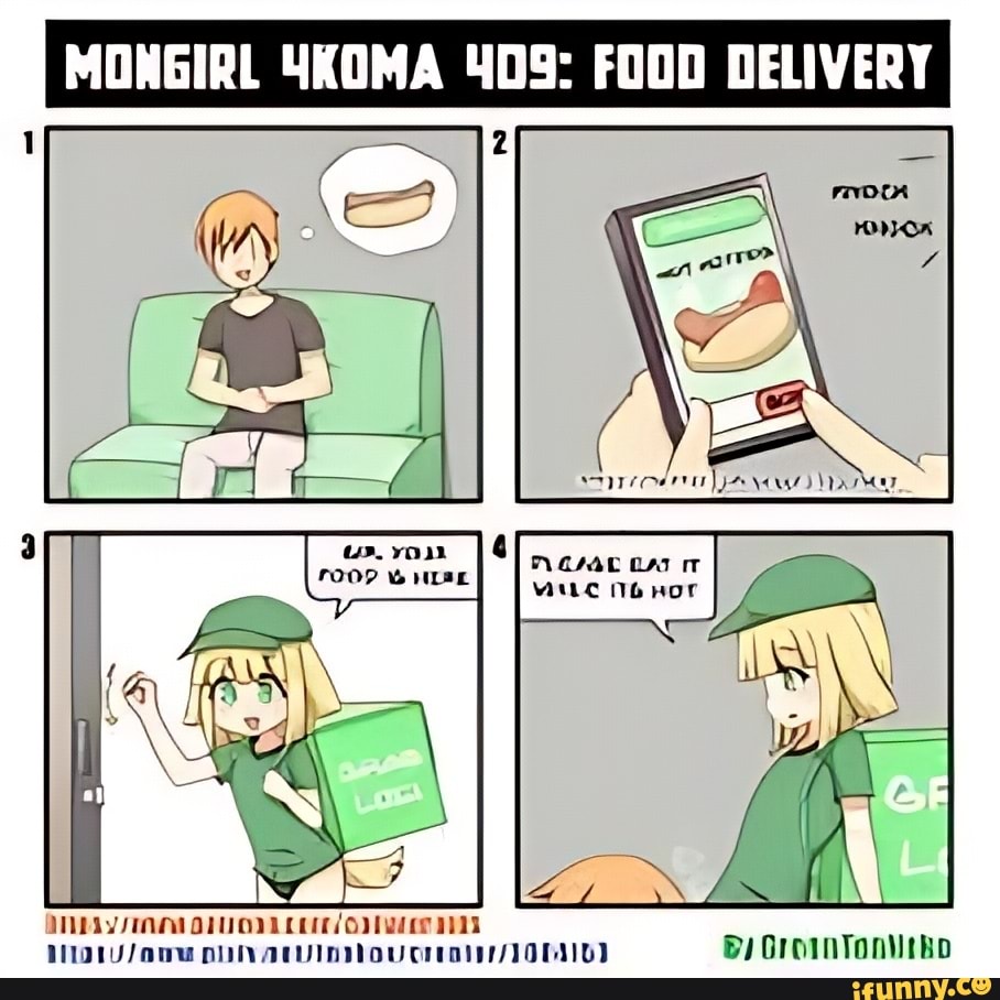 Mongirl 4koma 409: food delivery