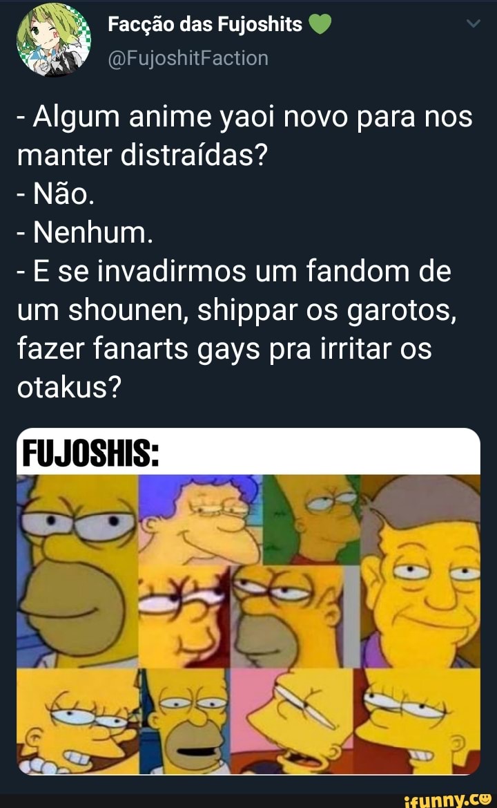 Créditos do Twitter: Facção das Fujoshits 🍥