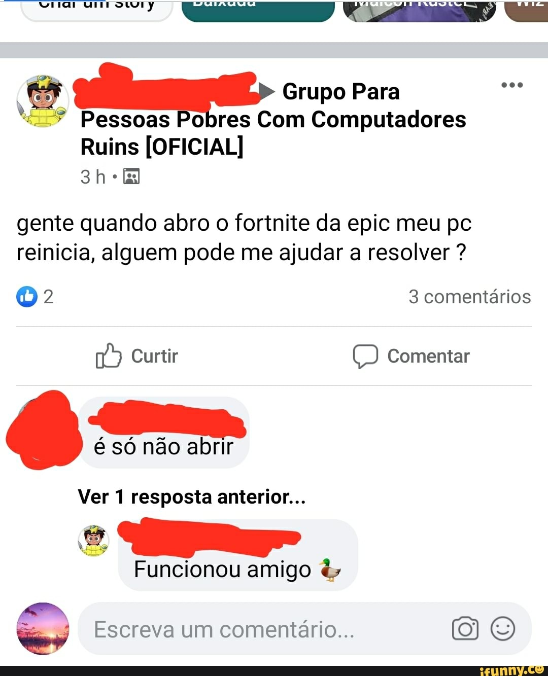 *Pessoas reclamando que 0 servidor do ifunny é ruim* único