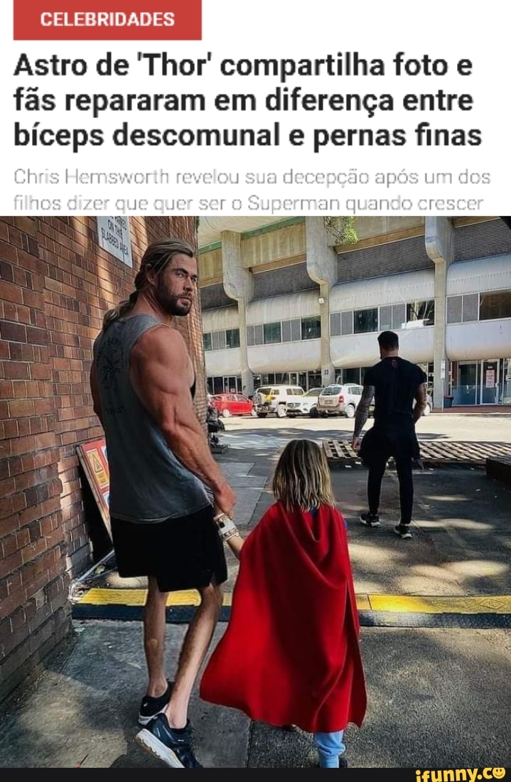 Astro de 'Thor' compartilha foto e fãs repararam em diferença