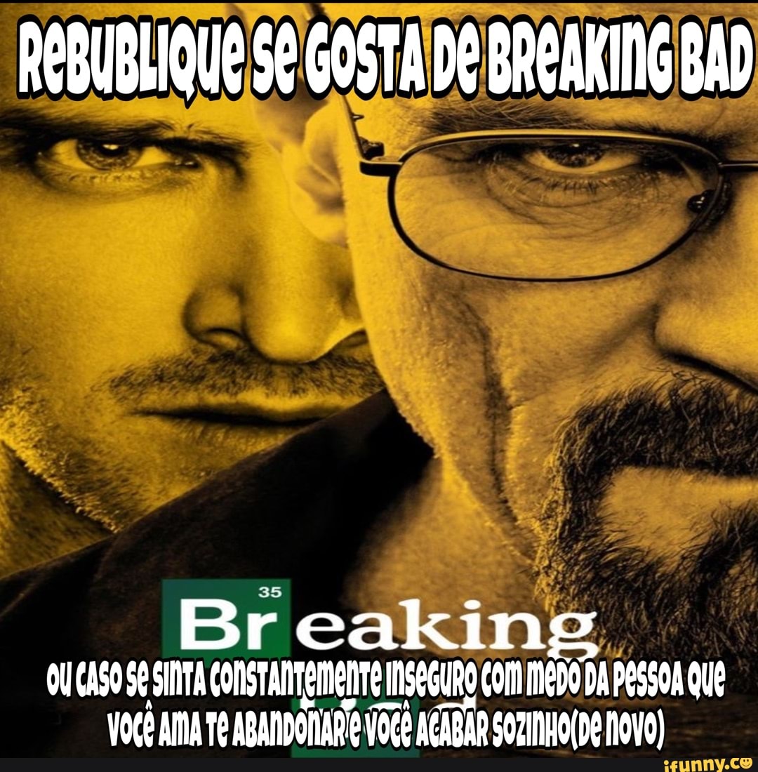 MINHA REAÇÃO AO FINALMENTE TERMINAR DE ASSISTIR BREAKING BAD: - iFunny  Brazil