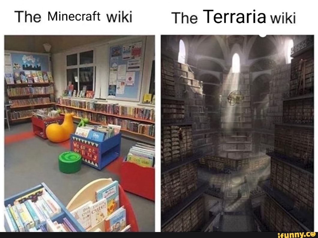 The Minecraft wiki The Terraria wiki - iFunny Brazil