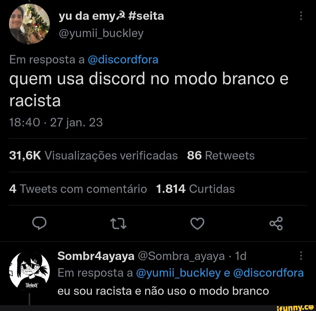 Tá aí a explicação Aliás, discord do iFunny nos comentários set