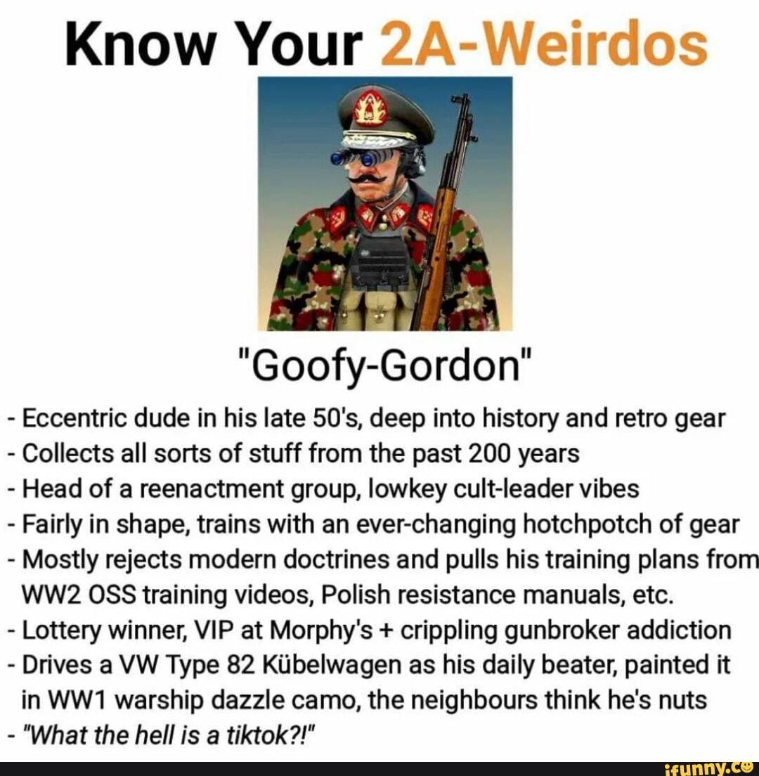 Know Your Weirdos don" Eccentric dude in his late 50's, deep into