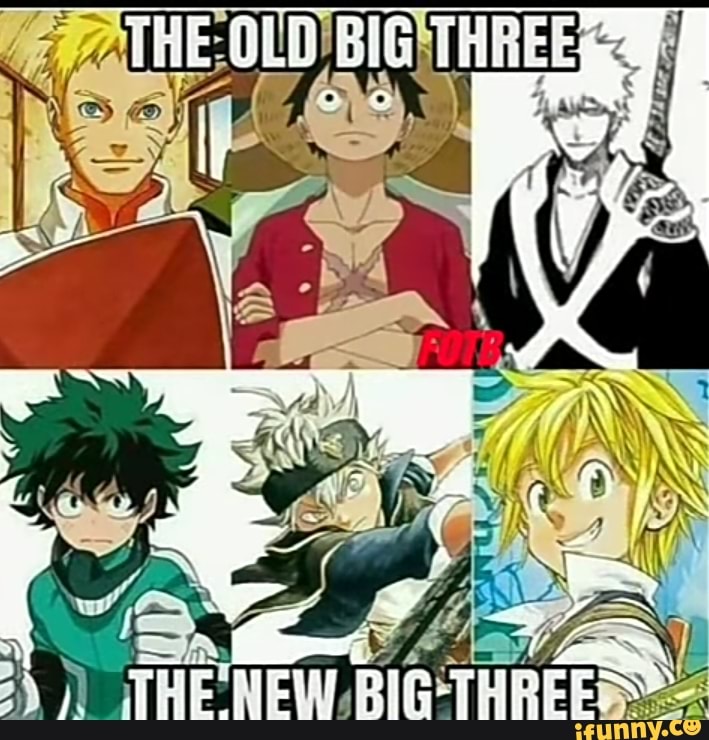 Goku,Deku,Meliodas,Naruto,Luffy