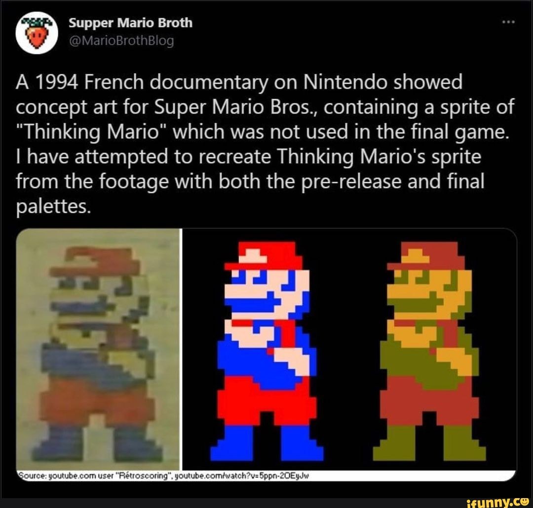 Supper Mario Broth - In Super Mario Maker 2, a visual glitch