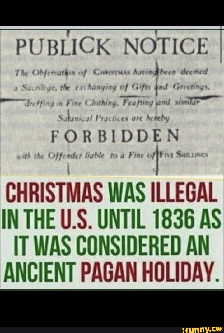 PUBLICK NOTICE The Obfercatipn of Crrisrms been deemed the trchanyging