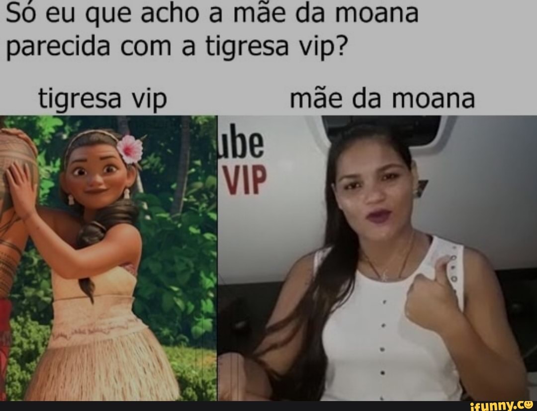 So eu que acho a mãe da moana parecida com a tigresa vip? tigresa vip mãe  da moana be - iFunny Brazil