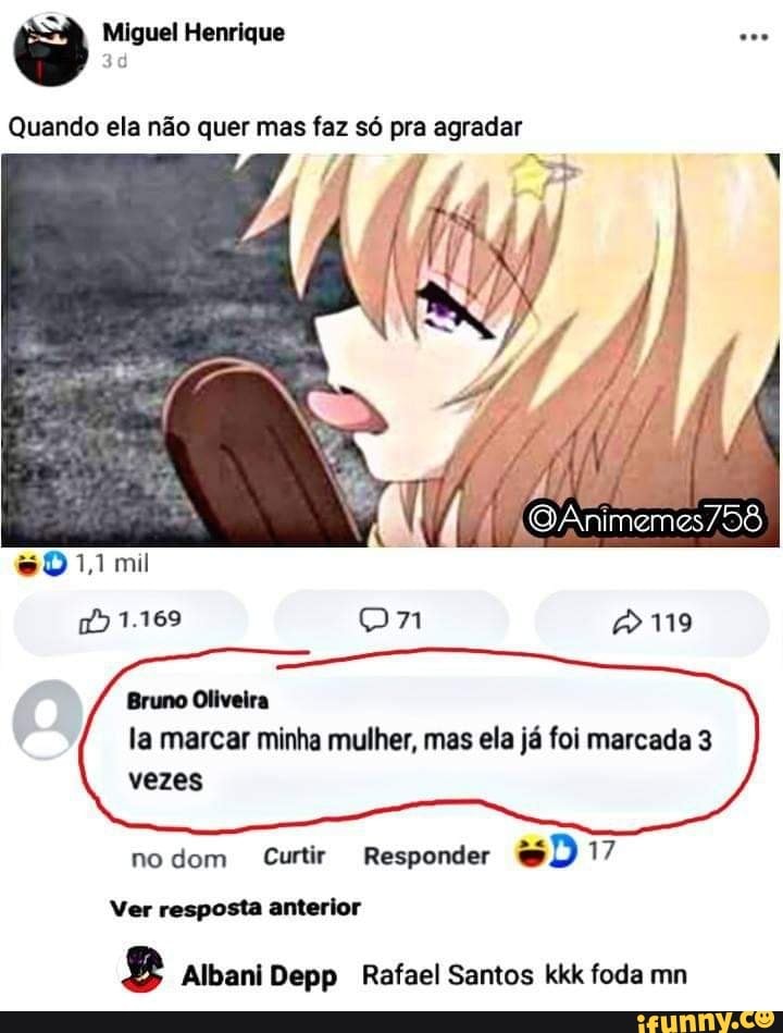 Oi pessoal, só vim aqui divulgar o manga que o Hirako 689 estava fazendo já  tem seu primeiro capítulo lançado no perfil dele. Vão dar uma força lá -  iFunny Brazil