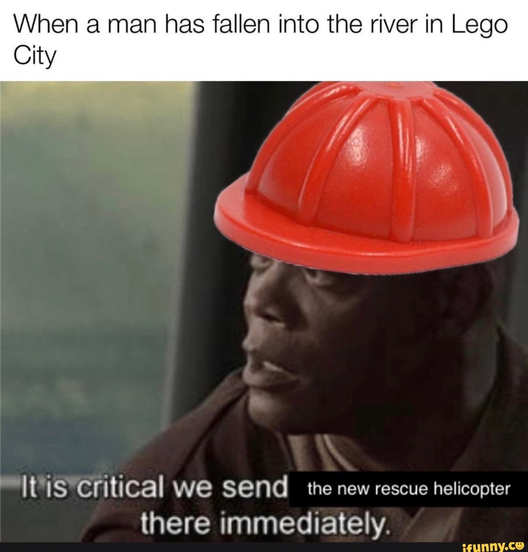 Hey a man has fallen into the river in lego city hot sale