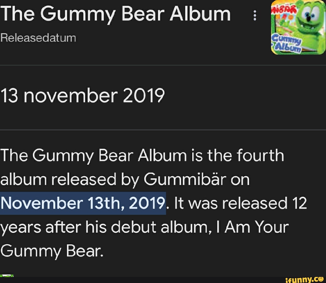 I Am A Gummy Bear (English) - song and lyrics by Gummibär