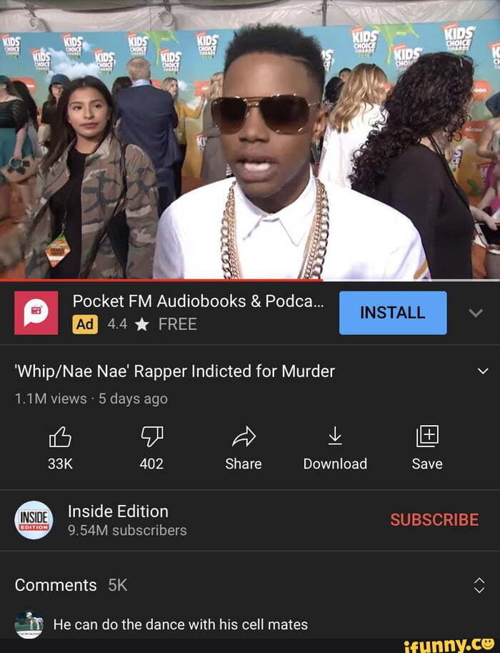 Pocket FM Audiobooks & Podca... INS 4.4 FREE Nae' Rapper Indicted for