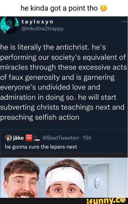 MrBeast Antichrist Twitter Meme, MrBeast Antichrist Comparisons