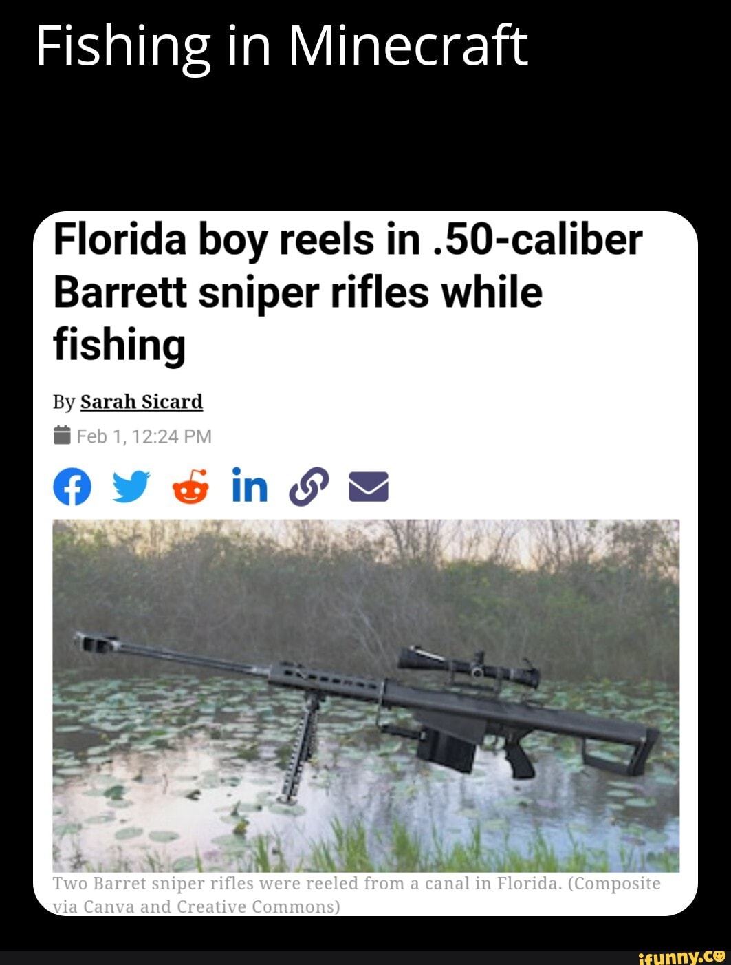 Florida boy reels in .50-caliber Barrett sniper rifles while fishing