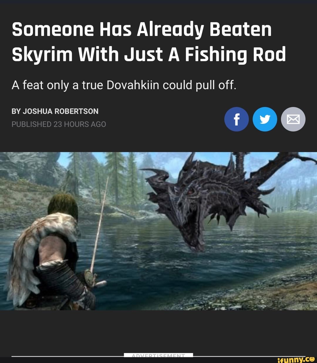 Can You Beat SKYRIM ONLY Using A Fishing Rod?!