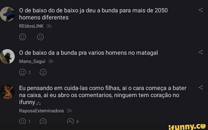 Comentários 35 B Banana Namanga Mano, eu sou tão solitário que quando  criança, eu jogava damas sozinho Agora mesmo Responder (Omemeirobras! -  iFunny Brazil