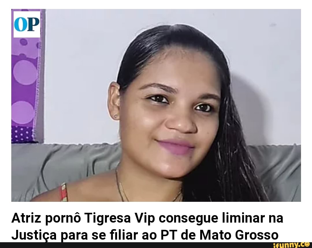 Atriz pornô Tigresa Vip consegue liminar na Justiça para se filiar ao PT de  Mato Grosso - iFunny Brazil