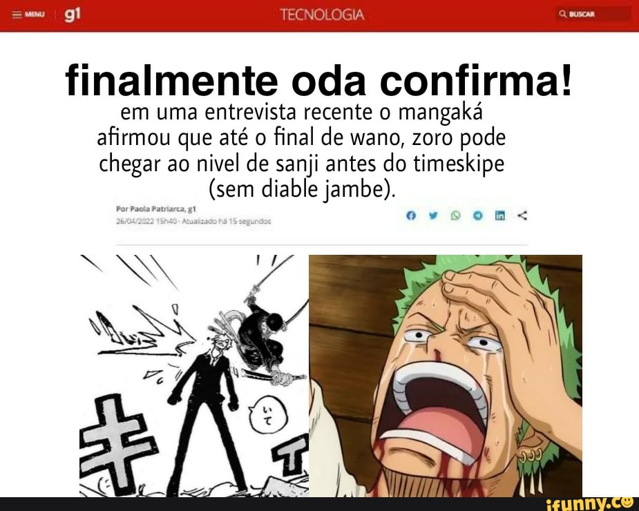 ODA CONFIRMA A CONEXÃO REAL ENTRE ZORO E WANO!! CONFIRMAMOS O NOVO  FLASHBACK DO ZORO?! BIG NEWS 