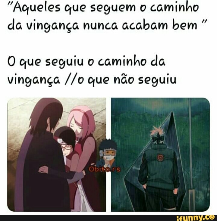 quando o Kakashi matou a amiga dele e o Obito morreu e o pai dele