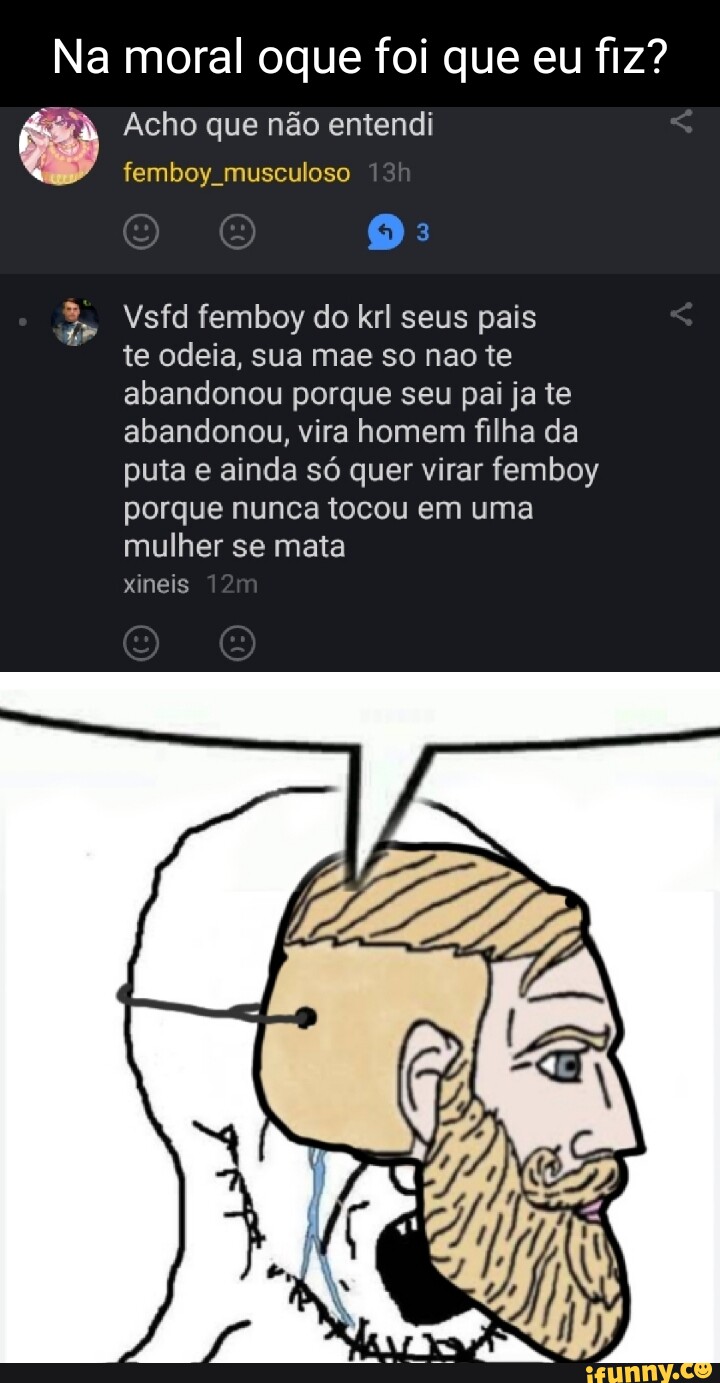 Mas eu não quero ser eu, eu quero ser o anão femboy 😡 : r/jovemnerd