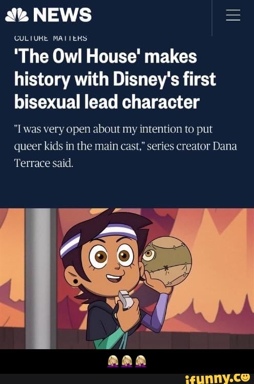 NEWS GULIURE 'The Owl House' makes history with Disney's first bisexual  lead character was very open