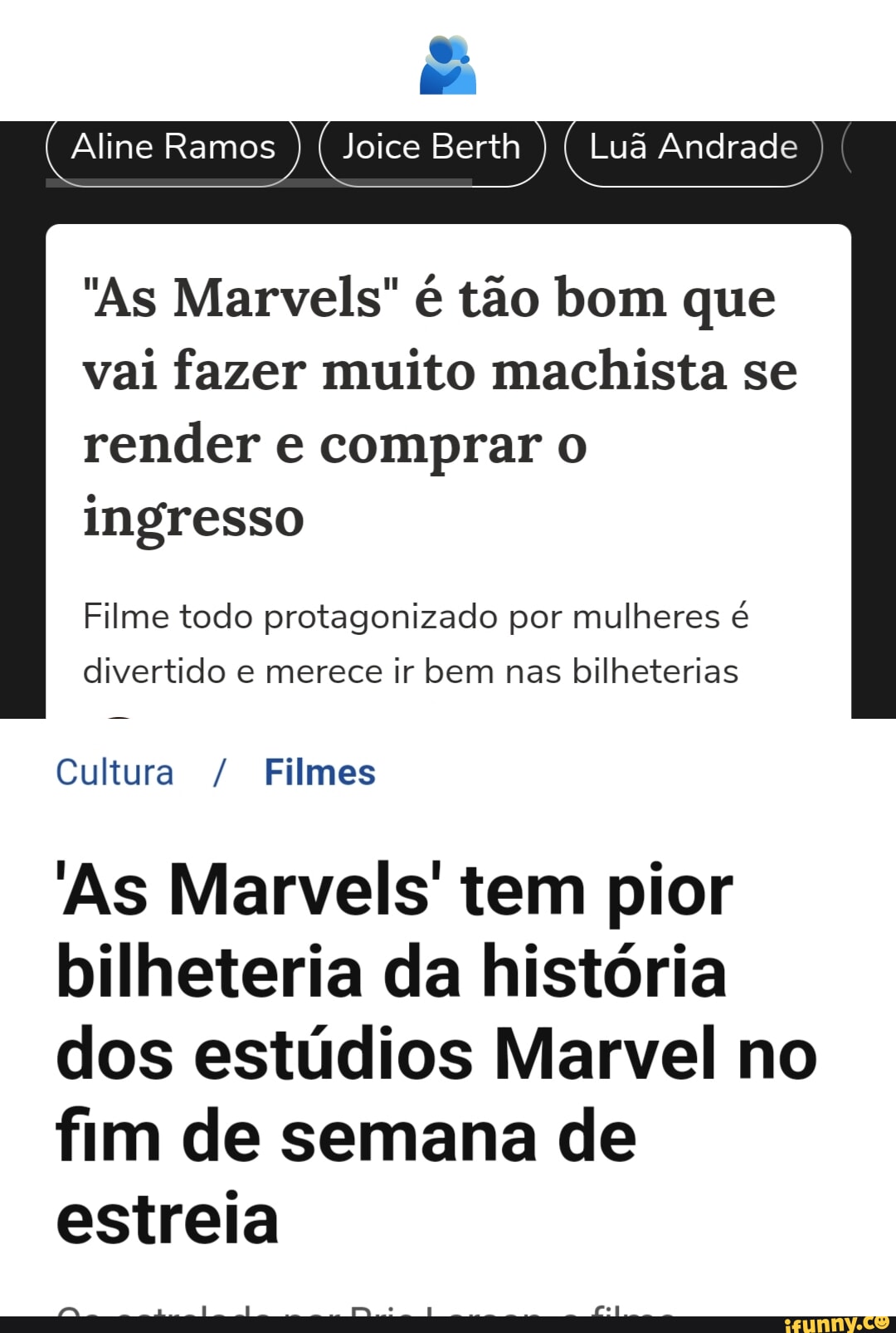 Bilheteria  As Marvels é filme mais visto do fim de semana no Brasil