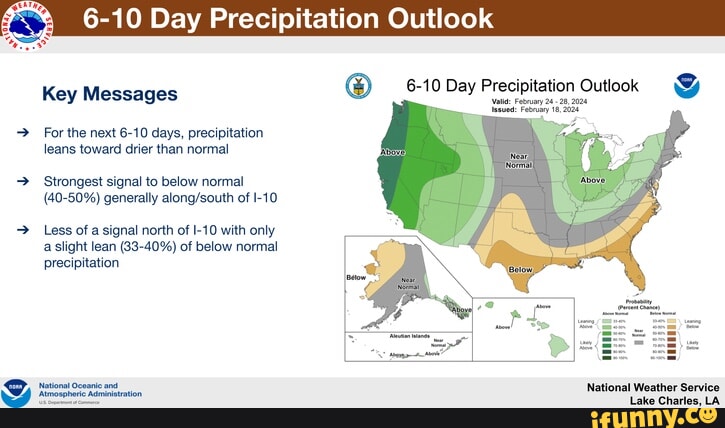 10 Day Precipitation Outlook Key Messages For the next 6 10 days