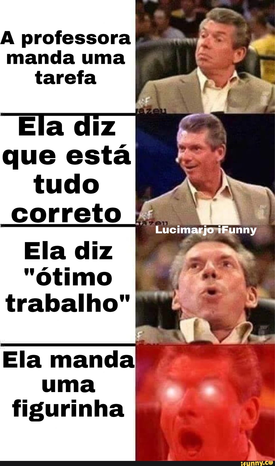 A professora manda uma tarefa clizz que está) LucimarjoiFunny trabalho