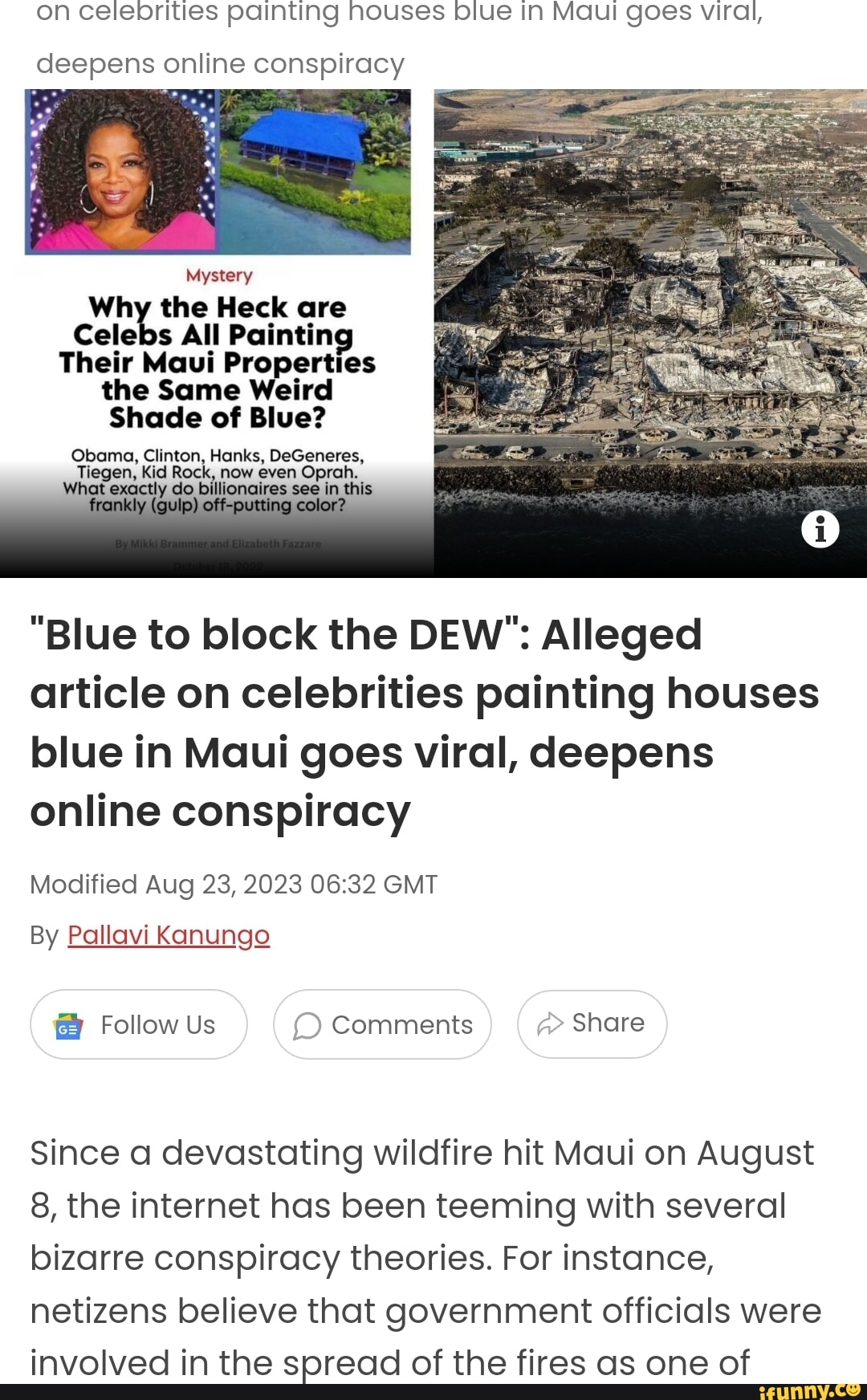 On celebrities painting houses blue In Maul goes viral deepens