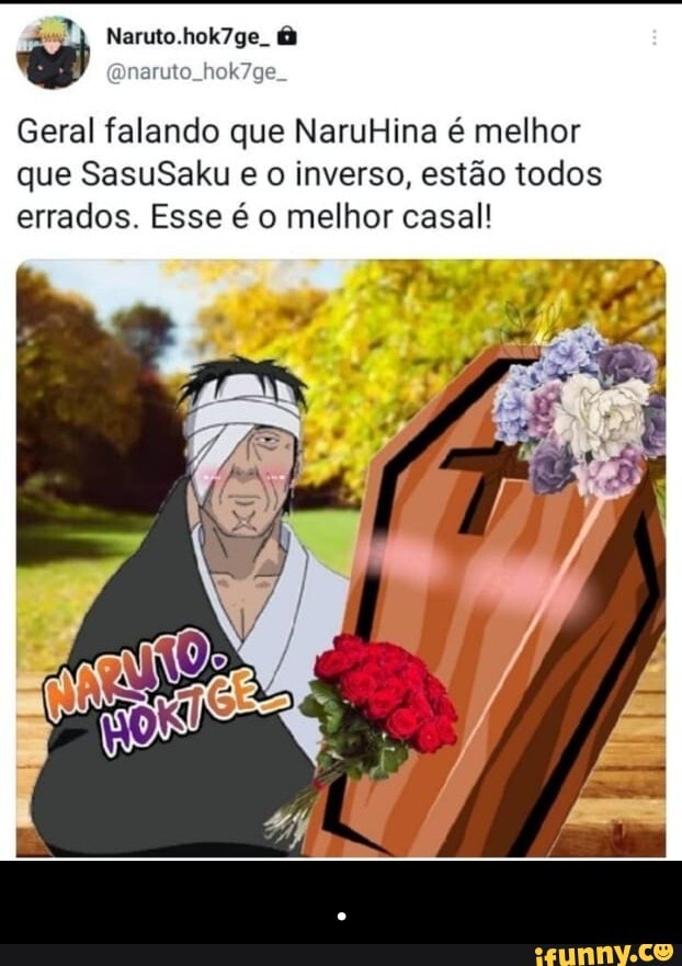 ESPERTO MESMO É O SASUKE QUE NÃO QUIS UM BRAÇO ESQUERDO PRA NÃO POR UMA  ALIANÇA DE CASAMENTO ASSUMINDO SAKURA - iFunny Brazil